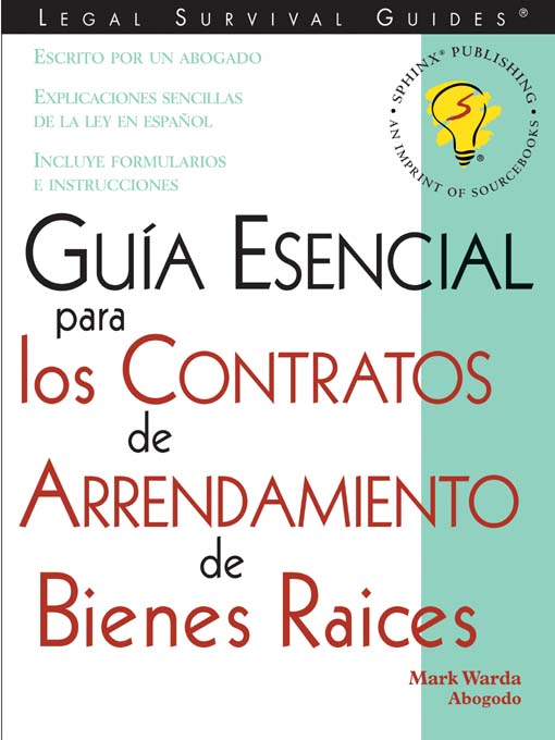 Title details for Guia Esencial para los Contratos de Arrendamiento de Bienes Raices by Mark Warda - Available